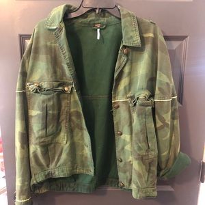 FREE PEOPLE camo jacket